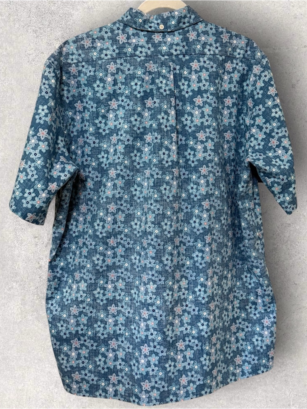 Reyn Spooner Limited Issue Hawaiian Aloha Pullover Shirt Blue Floral Men’s Large - Picture 2 of 8